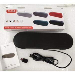 Portable Wired Speaker. USB w USBC Adapter. Black. EL014